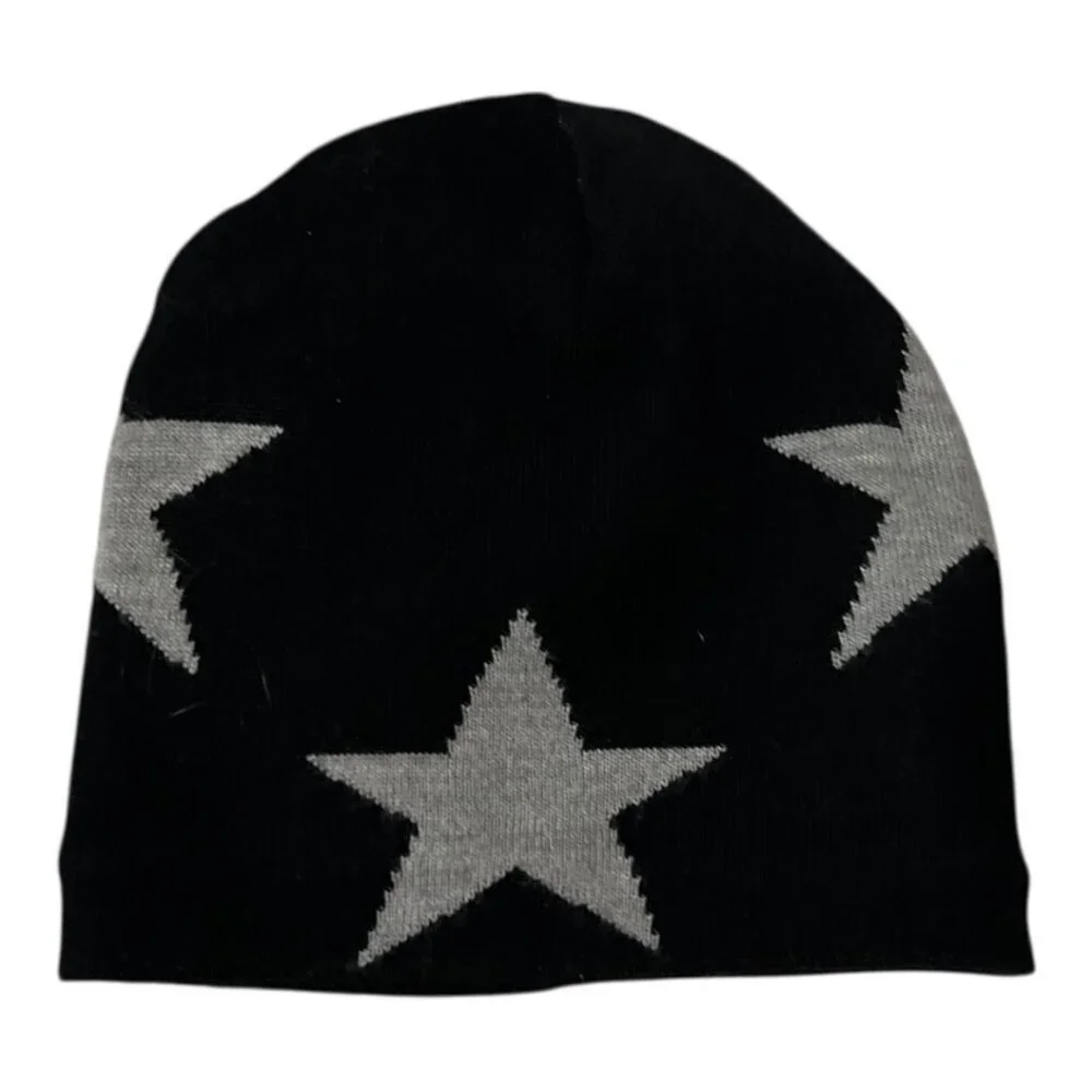 MOLO Kids Colder Star-intarsia Beanie In Black Grey Size 1-4 Years Wool Blend